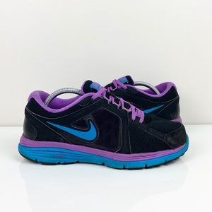 Nike Dual Fusion Run Black Purple Blue Women's Athletic Running Shoes Size 10.0